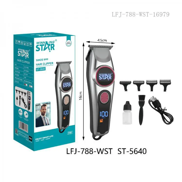 WINNING STAR HAIR CLIPPER ST-5640 MADE IN CHINA ( 1 YEAR FULL WARRANTY )