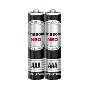 PANASONIC MANGENESE DIOXIDE BATTERY AAA 1.5V R03NT/2S-M