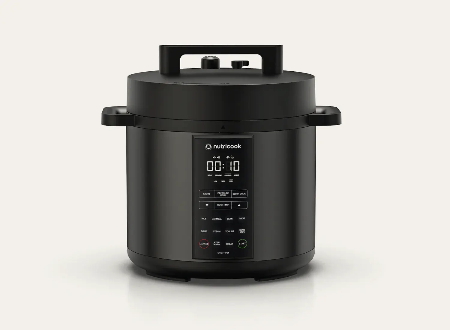 NUTRICOOK PRESSURE COOKER 6L STAINLESS STEEL POT 1000W  BLACK 12 PROGRAM  NC-SP204K