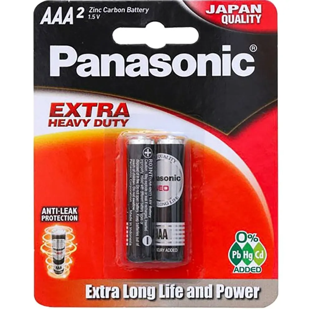 PANASONIC BATTERY MNGNS EX HVY DUTY 1.5V AAA R03NT/2B