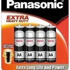 PANASONIC BATTERY MNGNS EX HVY DUTY 1.5V AA R6NT/4B