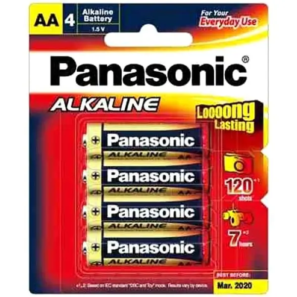 PANASONIC BATTERY AA 1.5V LR6T/4B