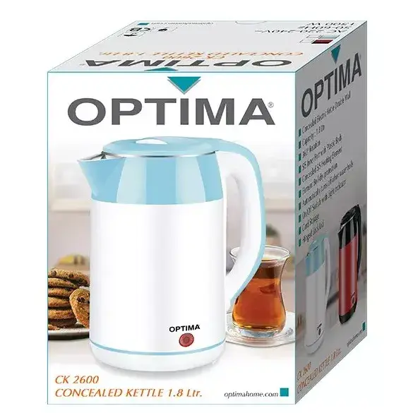 OPTIMA KETTLE 1.8L 1500W CK2600 MADE IN CHINA ( 1 YEARS WARRANTY )
