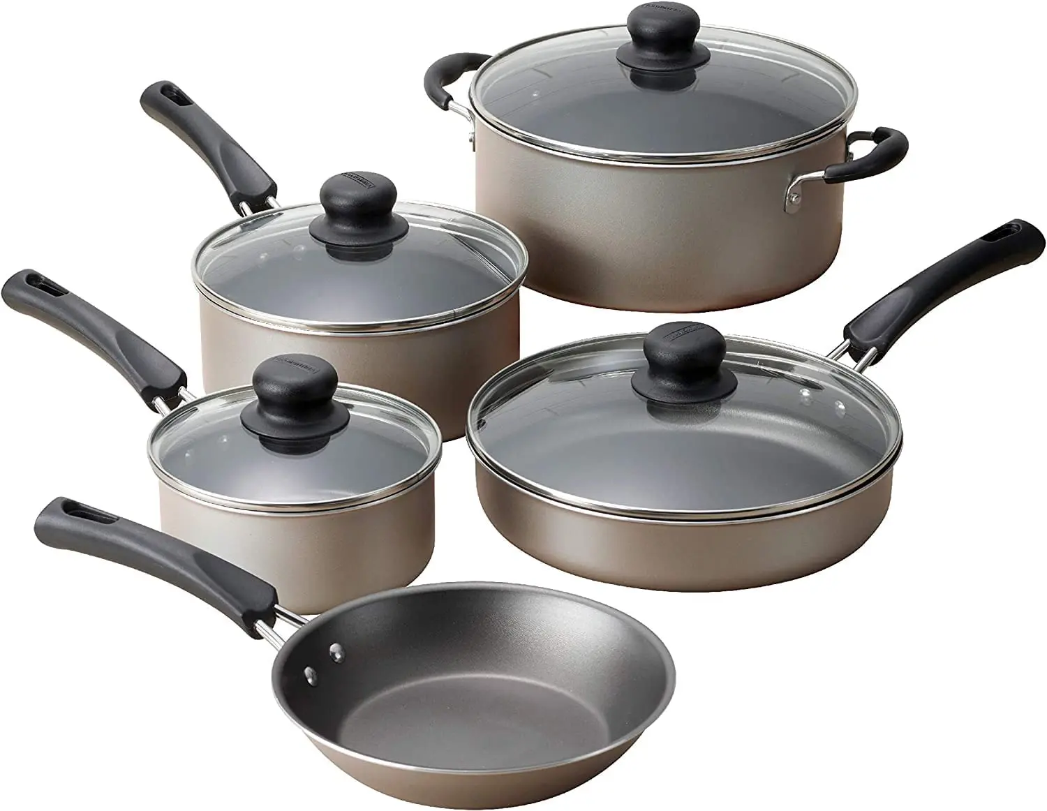 VIVALDI COOKWARE SET 9PC NON-STICK ALUMINUM GOLD H025
