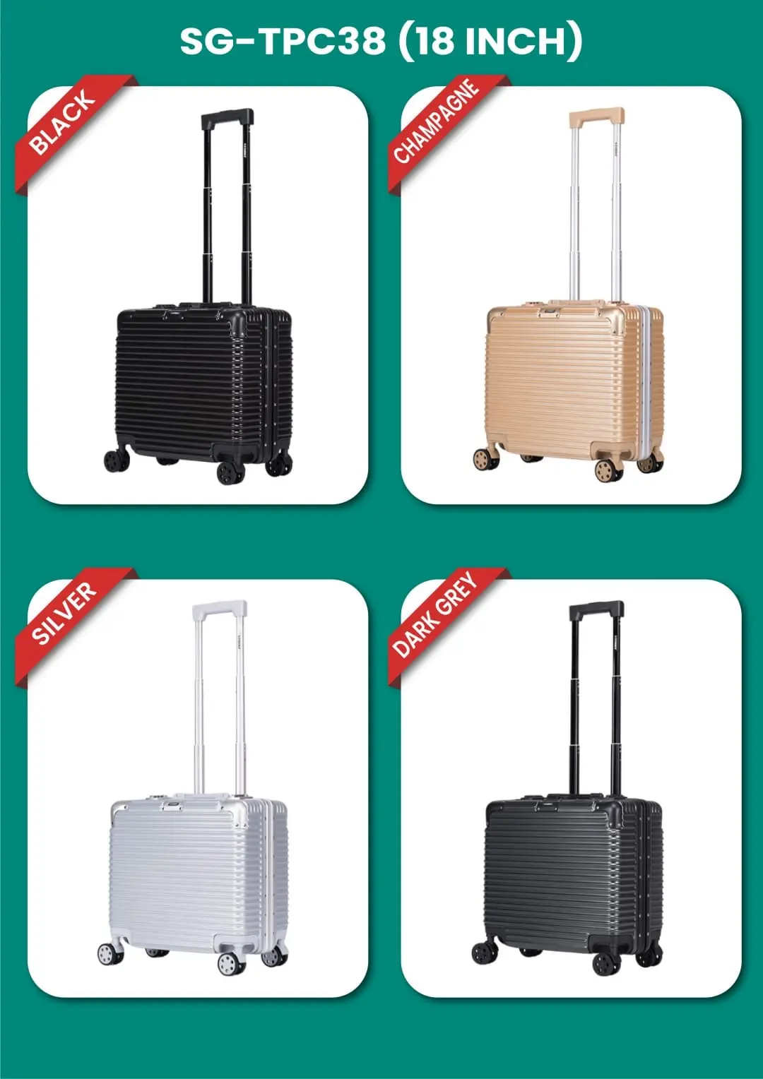 STARGOLD TROLLEY 3 PCS SET SG-TPC38 18 INCH