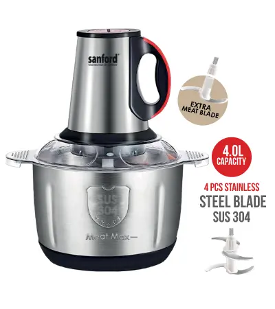 SANFORD FOOD CHOPPER 400W 4LTR STEEL SF5582FC BS