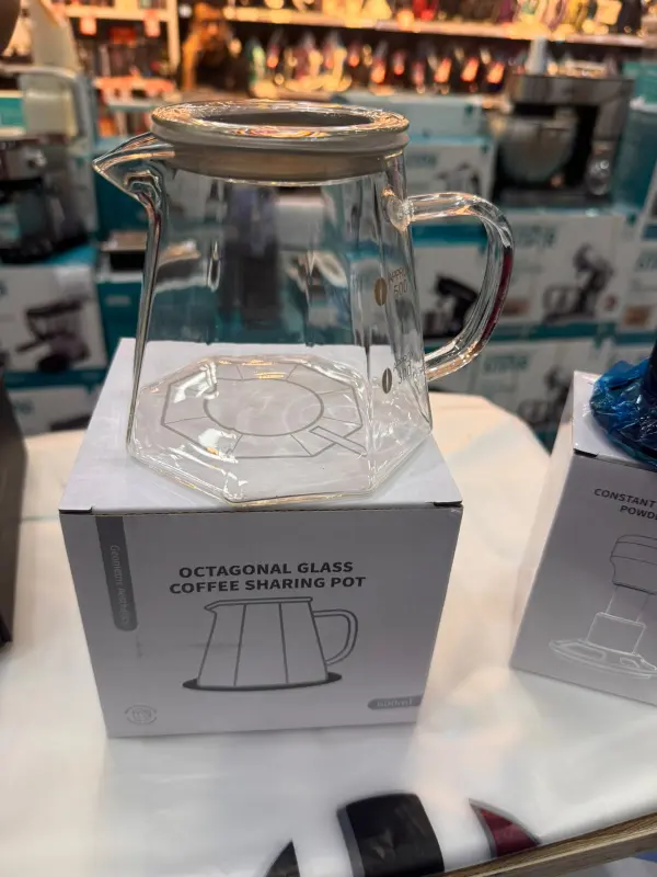 NIBU GLASS SERVER OCTAGOLNAL COFFEE SHARING POT 600ML