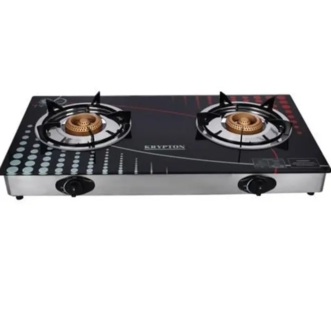 KRYPTON GAS STOVE 2 BURNERS GLASS KNGC6002