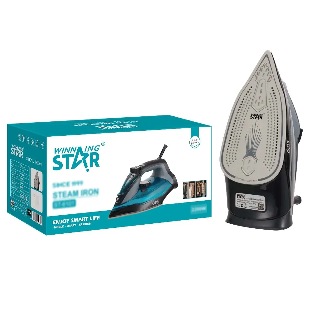 WINNING STAR STEAM IRON 2200W ST-6101 MADE IN CHINA ( 10 MONTH WARRANTY )