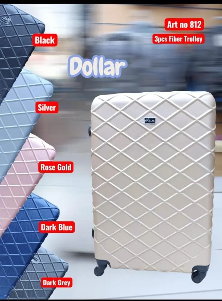 DOLLAR TROLLET SET 3PCS 20CM,24CM,28CM, FIBER NO WARRANTY 812