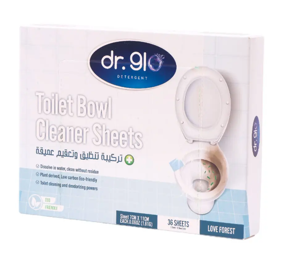 DR GLO TOILET CLEANER SHEETS FRESH LIME SCENT