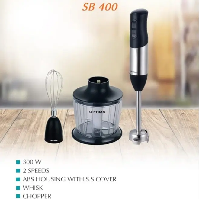 OPTIMA STICK BLEANDER AND CHOPPER WHISK SB400 MADE IN CHINA ( 1 YEARS WARRANTY )