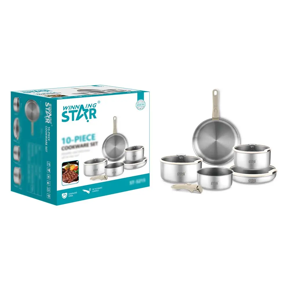 WINNING STAR COOKWARE STANLISS STEEL 5 POT ST-5215
