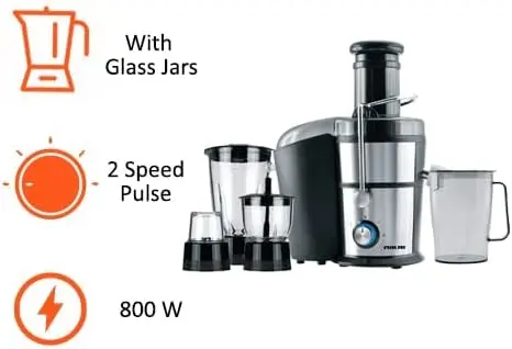 NIKAI JUICER 4IN 1 1000W 1.1L Glass Jar Juicer 1000W NFP881G