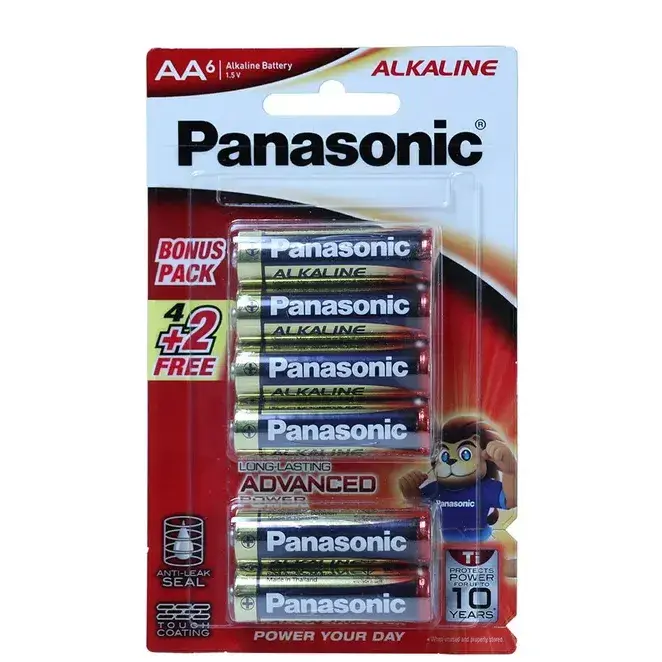 PANASONIC BATTERY 11 1.5V LR6T/4B+2