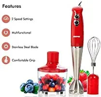 GEEPAS HAND BLENDER 3 IN ONE 400W - GHB 6136 MADE IN CHINA ( 2 YEAR FULL WARRANTY )