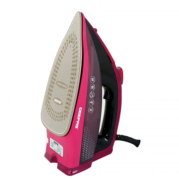 GEEPAS STEAM IRON CERAMIC 2400W GSI7813 MADE IN CHINA ( 2 YEAR FULL WARRANTY )
