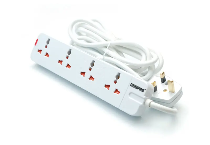 GEEPAS 4 WAY EXTENSION SOCKET GES58012 MADE IN CHINA ( 2 YEAR FULL WARRANTY )