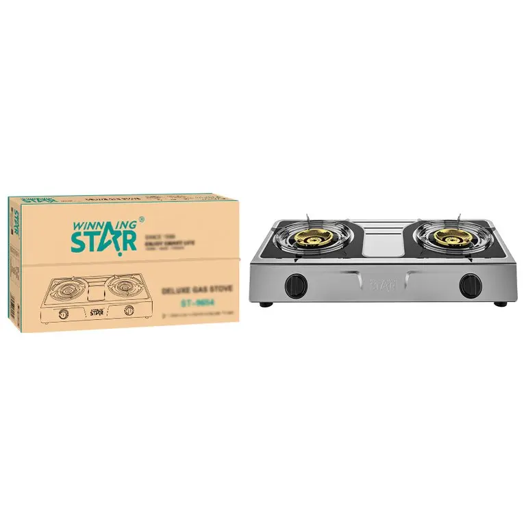 WINNING STAR GAS STOVE 2 BURNER STEEL ST-9654 MADE IN CHINA ( 1 YEARS WARRANTY )