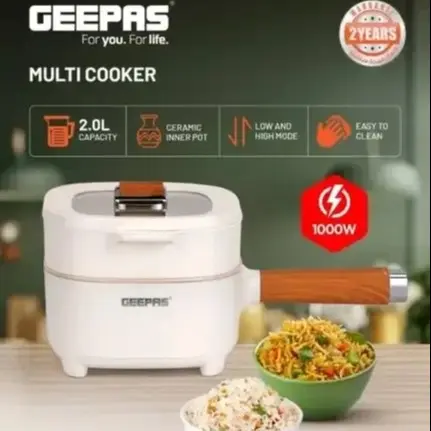 GEEPAS MULTI COOKER 1000W 2L GMC35051 MADE IN CHINA ( 2 YEAR FULL WARRANTY )