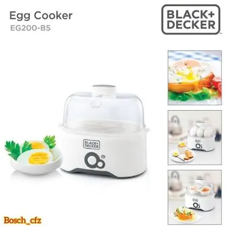 BLACK & DECKER EGG COOKER 280W EG200 MADE IN CHINA ( 2 YEAR FULL WARRANTY )