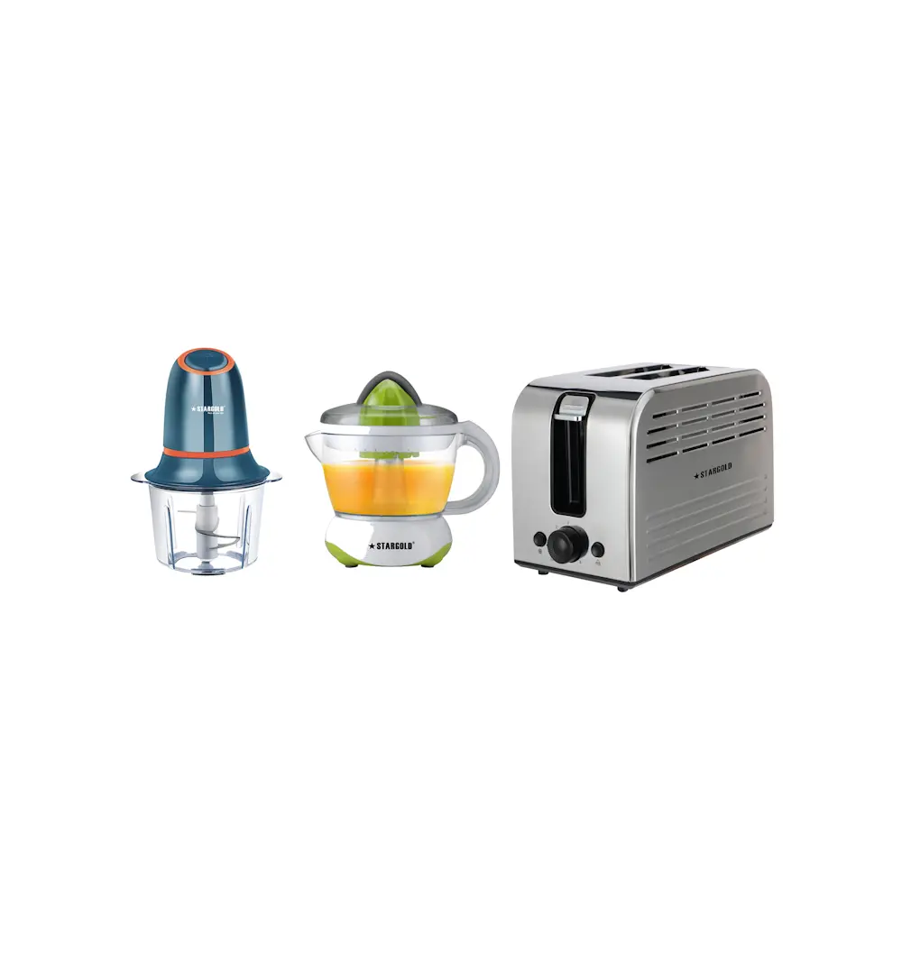 STARGOLD COMBO OFFER JUICER + CHOPPER + SLICE TOASTER SG-250FC+SG-256CJ+SG-292BT