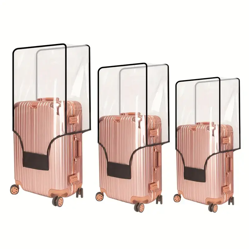 PUC TROLLEY BAG COVER 3PCS SET 20CM,24CM,28CM