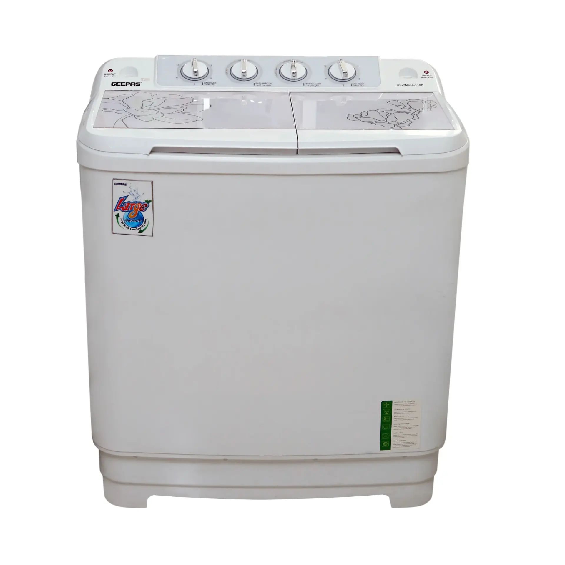 GEEPAS WASHER TWIN TUBE 9.2 KG GSWM6467 