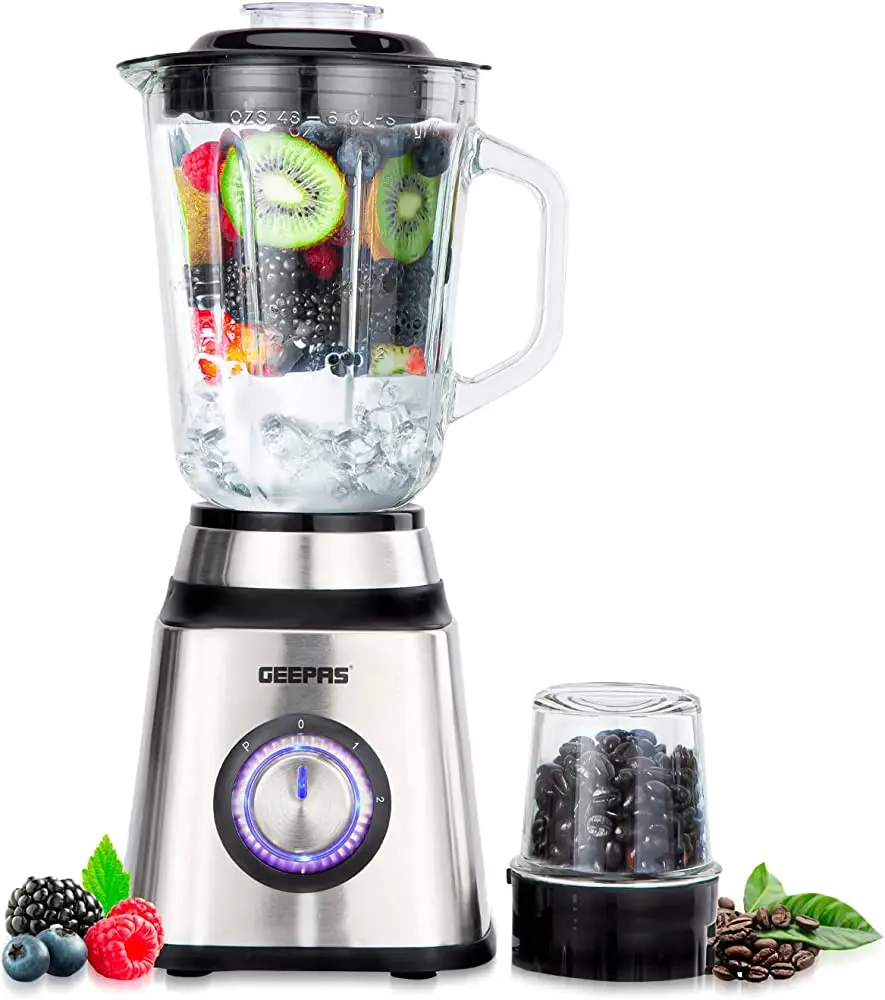GEEPAS BLENDER GLASS 700W 1.5L GSB44076UK MADE IN CHINA ( 2 YEAR FULL WARRANTY )