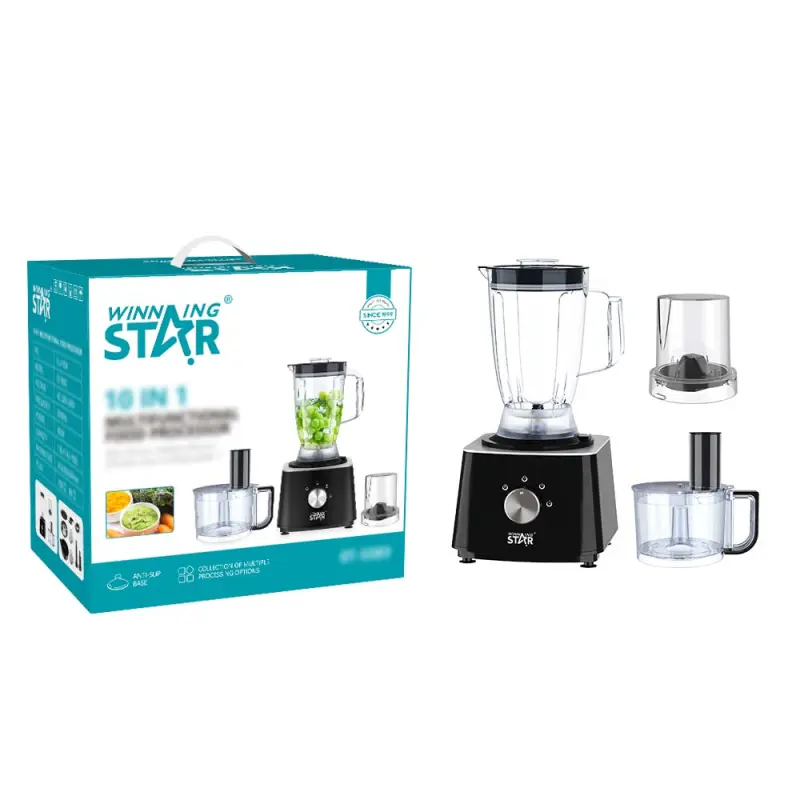 WINNING STAR BLENDER & FOOD PROCESSOR 600W WITH MEAT GRINDER 10 IN 1 ST-5583 MADE IN CHINA ( 1 YEAR FULL WARRANTY )