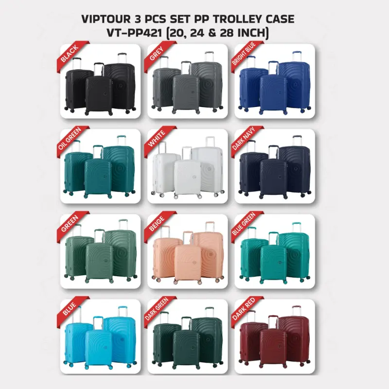 STARGOLD TROLLEY 3PCS SET 20CM + 24CM + 28CM VT-PP421 NO WARRANTY
