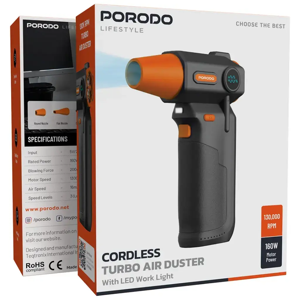 PORODO LIFESTYLE TURBO AIR BLOWER 160 w 130 rpm PDTBYMG826BK