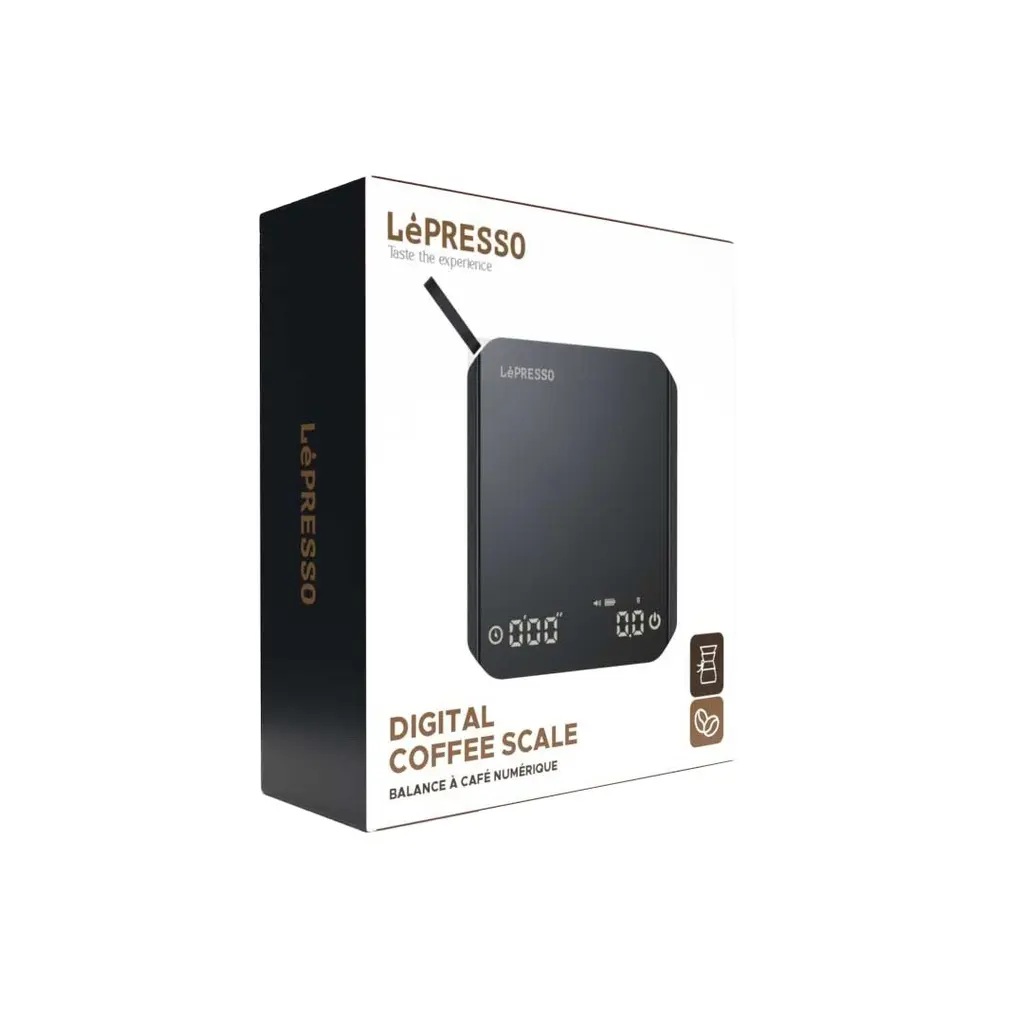 LEPRESSO DIGITAL COFFEE SCALE Black LPMDCSTBK