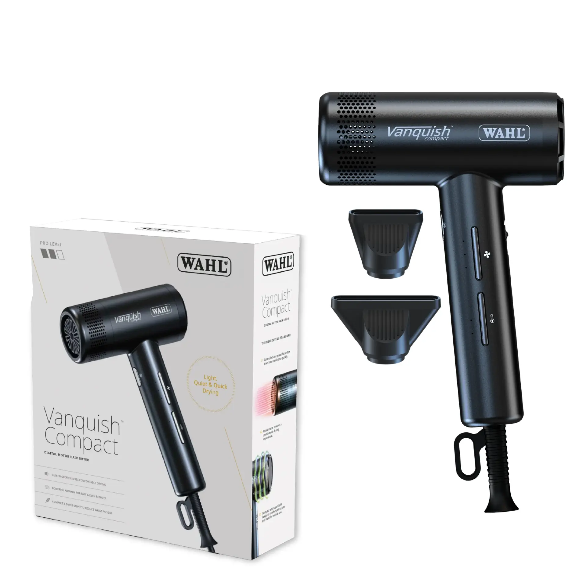 WAHL WAHL HAIR DRYER  VANQUISH COMPACT CORDED BLACK 4322-0370