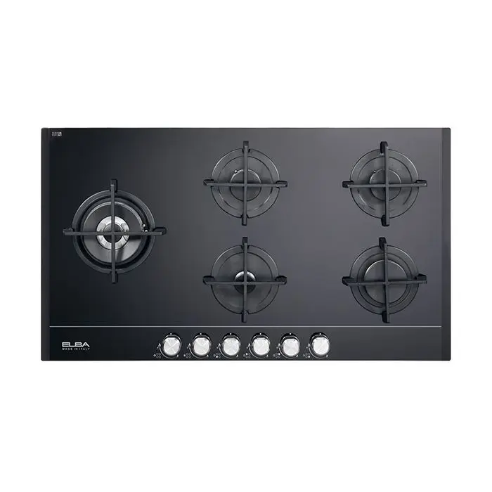 ELBA BI GAS HOB 90 CM GLASS ELIO 95-565 CG