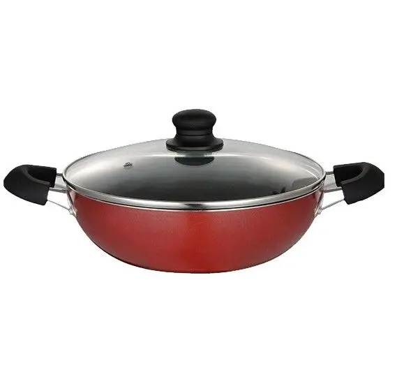 HOMEWAY NON STICK WOK WITH LID 28CM HW231